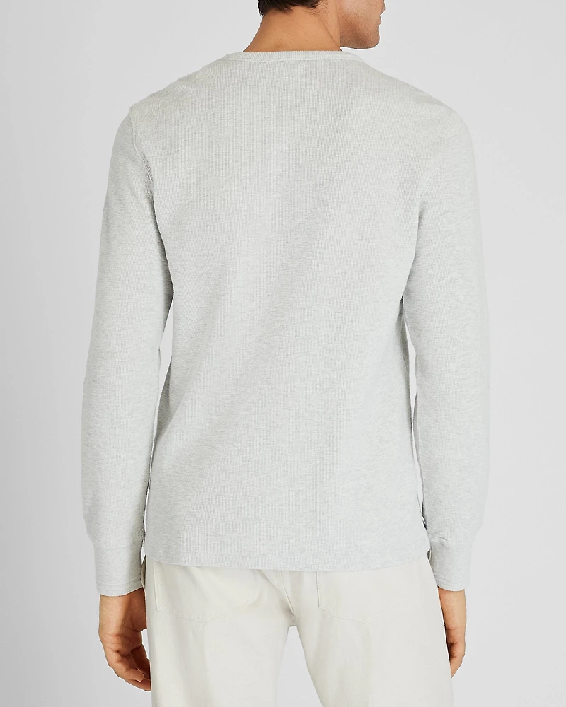 Long-Sleeve Ribbed Slub Tee