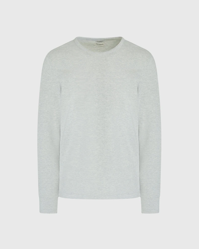 Long-Sleeve Ribbed Slub Tee