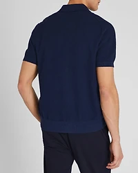 Bouclé Camp Collar Sweater Polo
