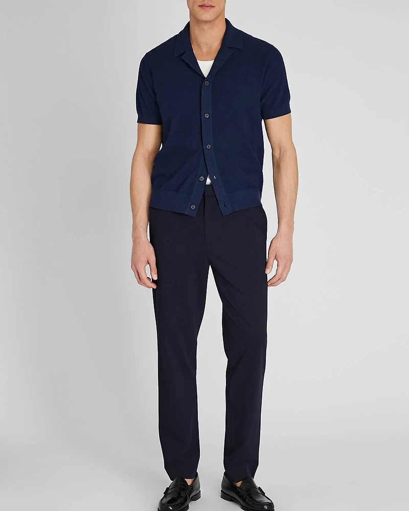 Bouclé Camp Collar Sweater Polo