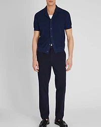 Bouclé Camp Collar Sweater Polo