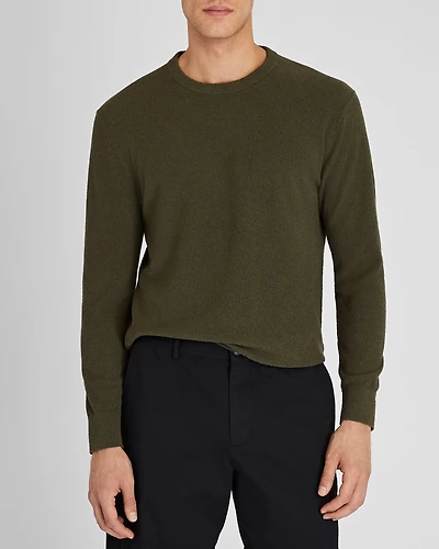 Long-Sleeve Micro Bouclé Sweater