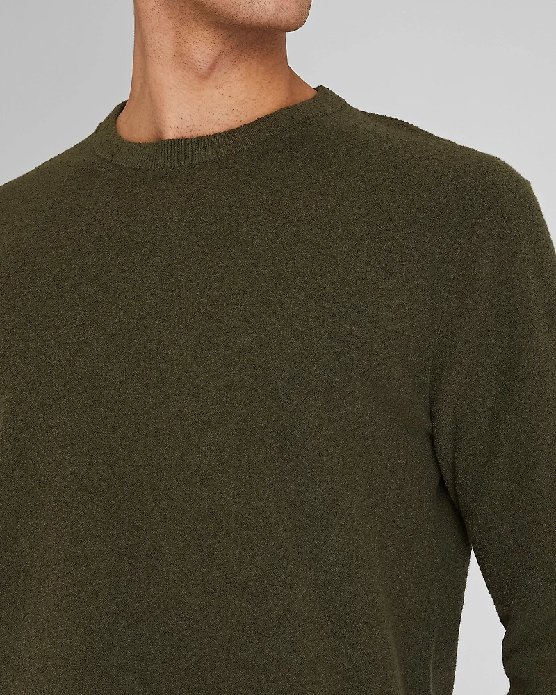 Long-Sleeve Micro Bouclé Sweater