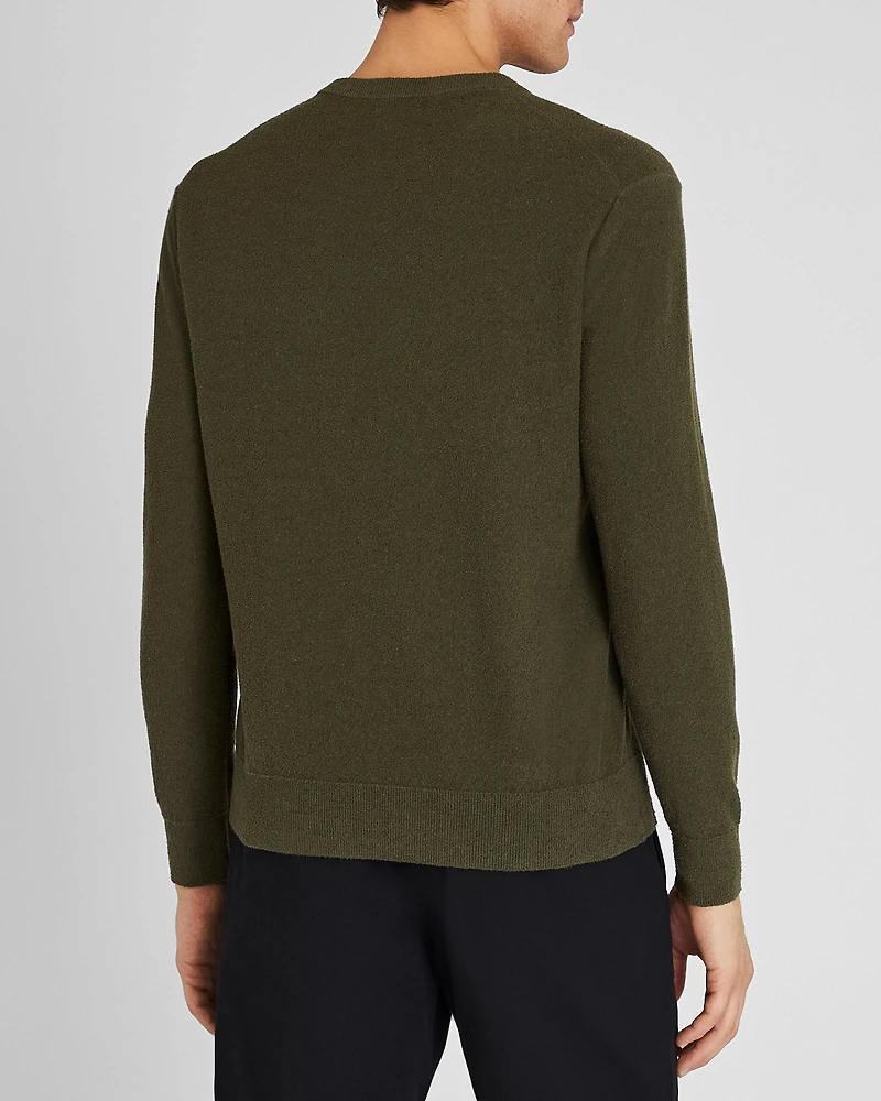 Long-Sleeve Micro Bouclé Sweater