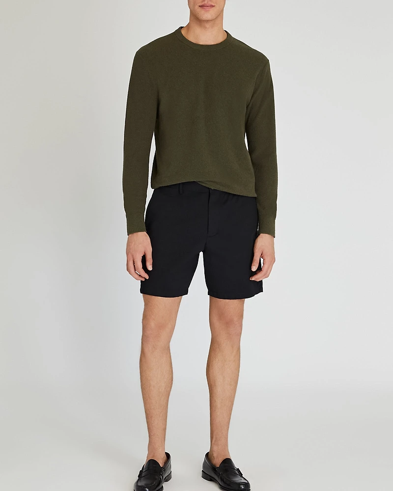 Long-Sleeve Micro Bouclé Sweater