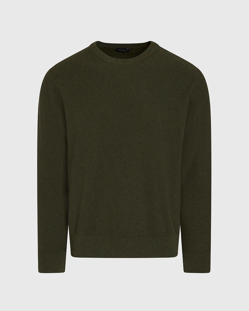 Long-Sleeve Micro Bouclé Sweater
