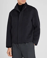 Capsule Double-Faced Funnel Neck Wool Jacket