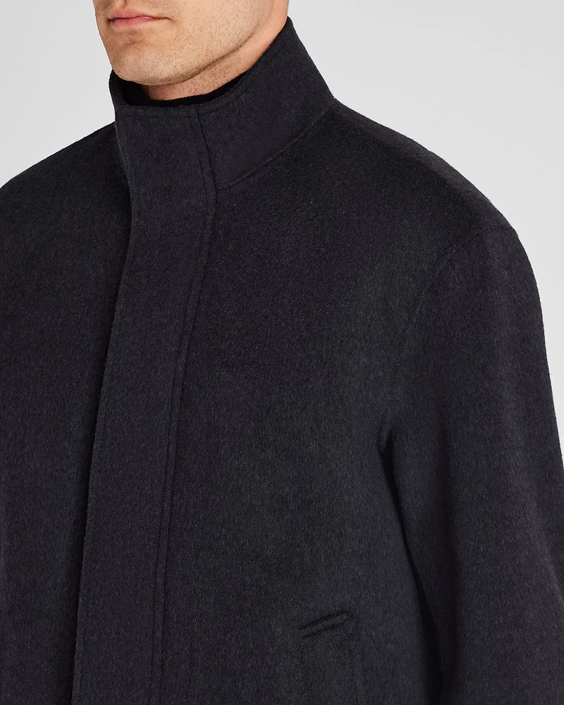 Capsule Double-Faced Funnel Neck Wool Jacket