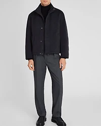 Capsule Double-Faced Funnel Neck Wool Jacket
