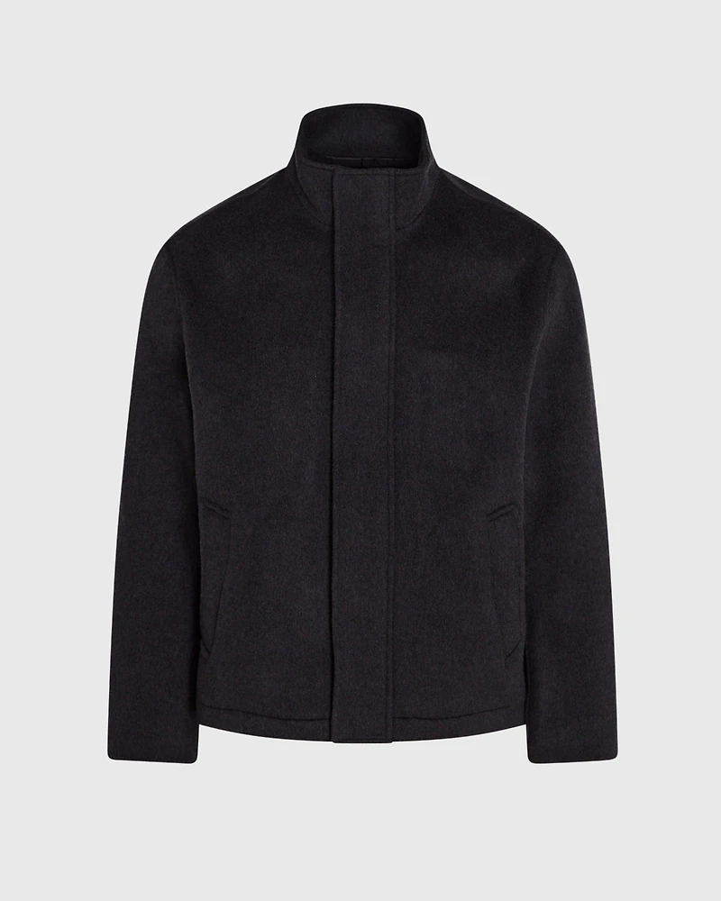 Capsule Double-Faced Funnel Neck Wool Jacket