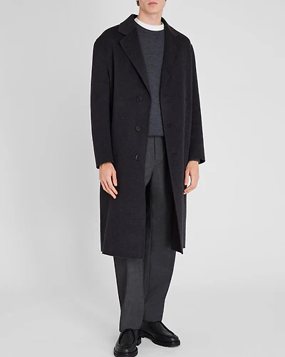 Capsule Relaxed Single-Breasted Wool Coat