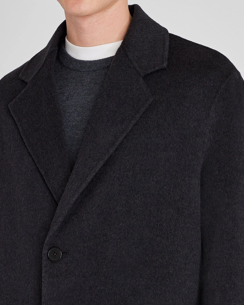 Capsule Relaxed Single-Breasted Wool Coat