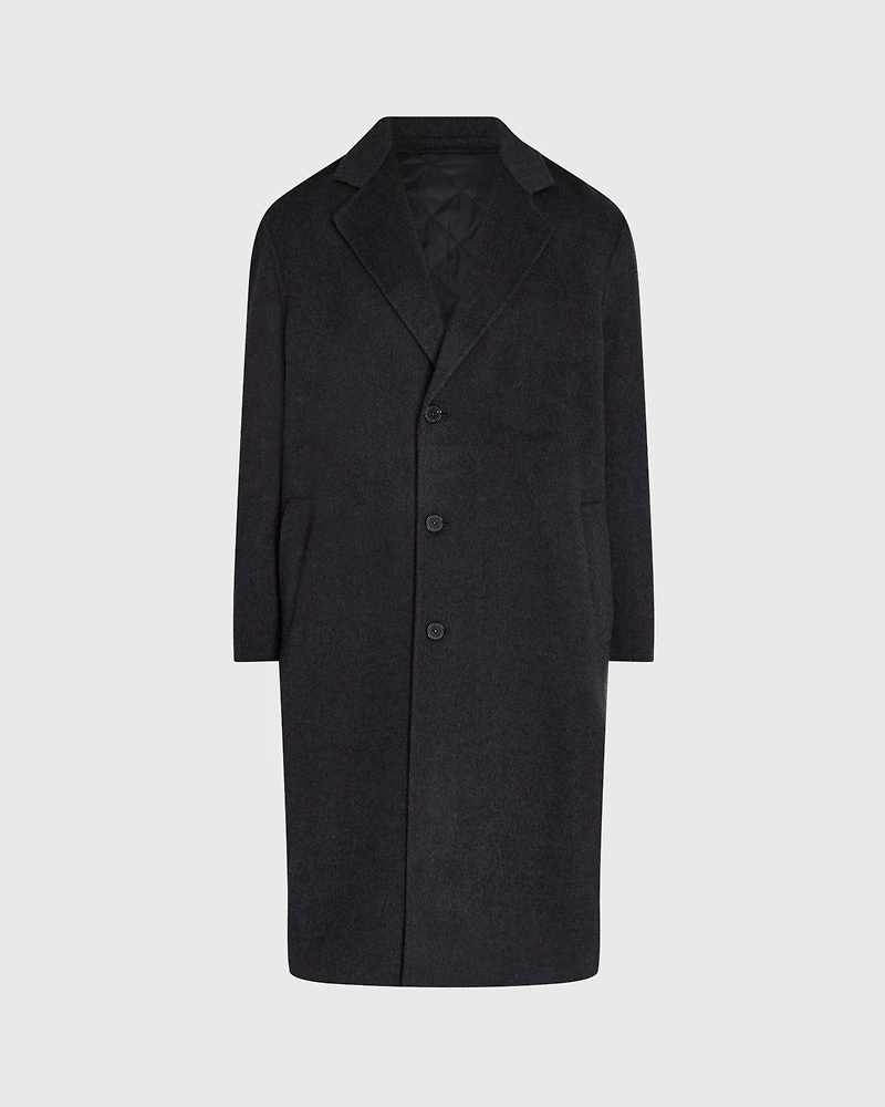 Capsule Relaxed Single-Breasted Wool Coat