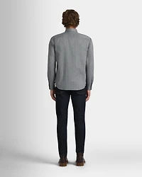 Slim Lightweight Herringbone Flannel Shirt