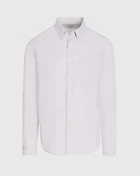 Long-Sleeve Solid Linen Shirt