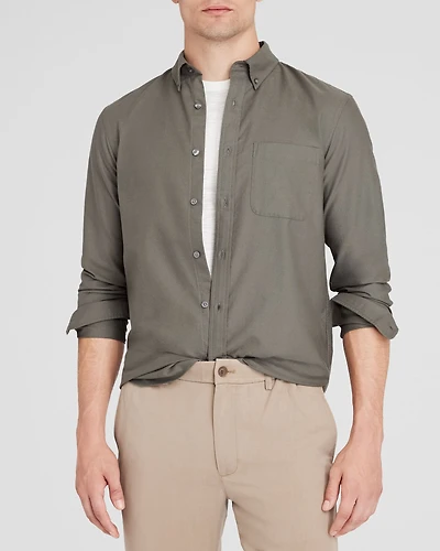 Long-Sleeve Solid Oxford Shirt