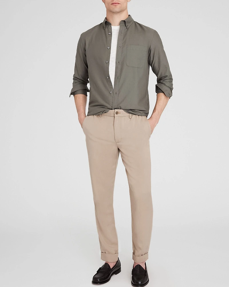 Long-Sleeve Solid Oxford Shirt