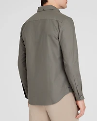Long-Sleeve Solid Oxford Shirt