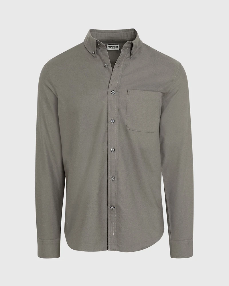Long-Sleeve Solid Oxford Shirt