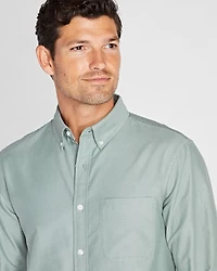 Long-Sleeve Solid Oxford Shirt
