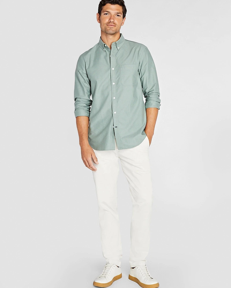 Long-Sleeve Solid Oxford Shirt