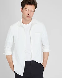 Long Sleeve Pique Oxford Knit Shirt