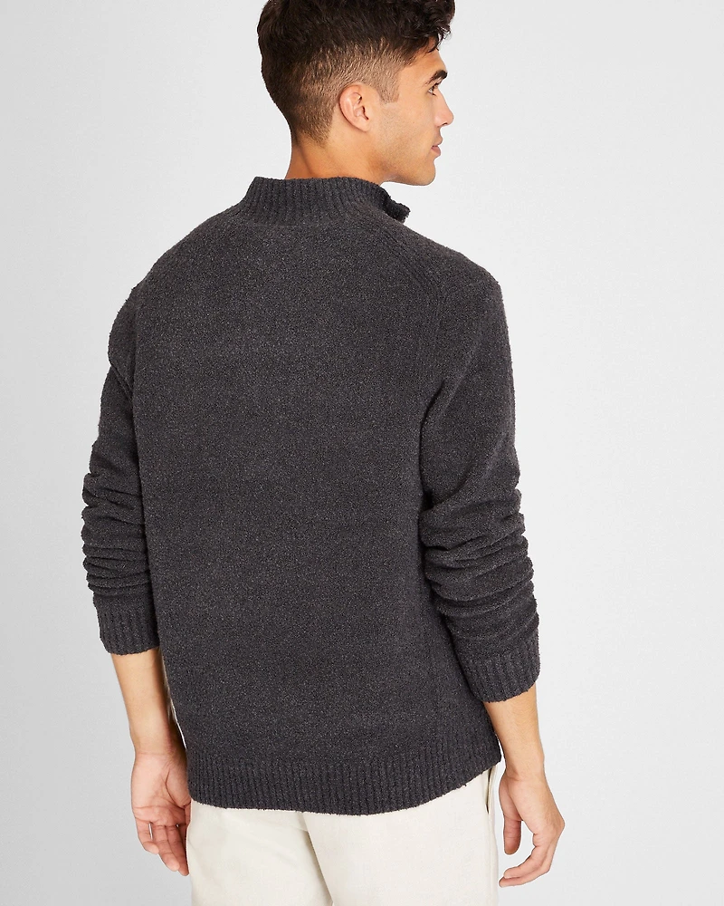 Bouclé Quarter-Zip Sweater