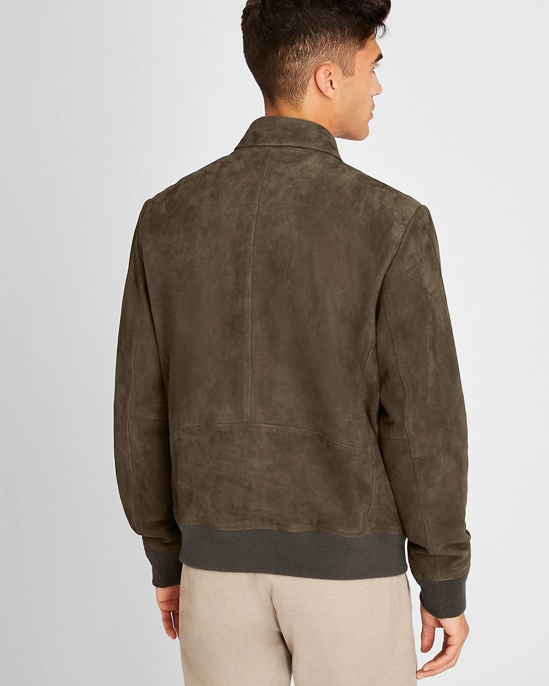 Suede Bomber Jacket