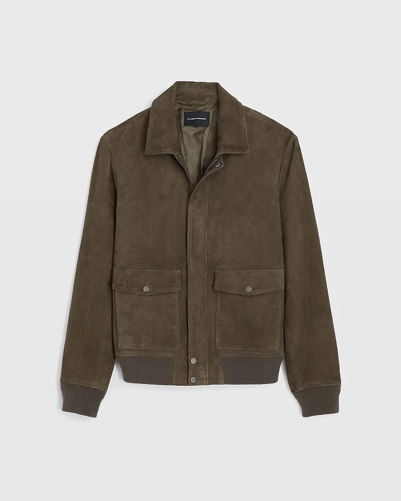 Suede Bomber Jacket