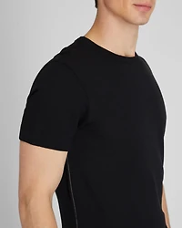 Short Sleeve Linen-Cotton Piqué Tee