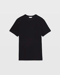Short Sleeve Linen-Cotton Piqué Tee