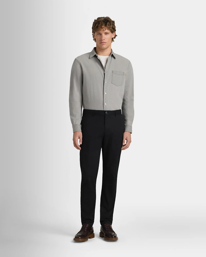 Long-Sleeve Denim Shirt