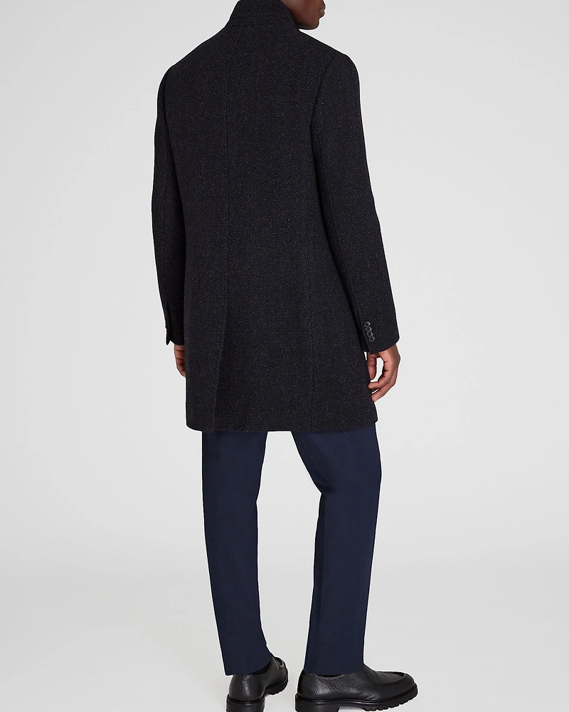 Loukas Patterned Funnel Neck Coat