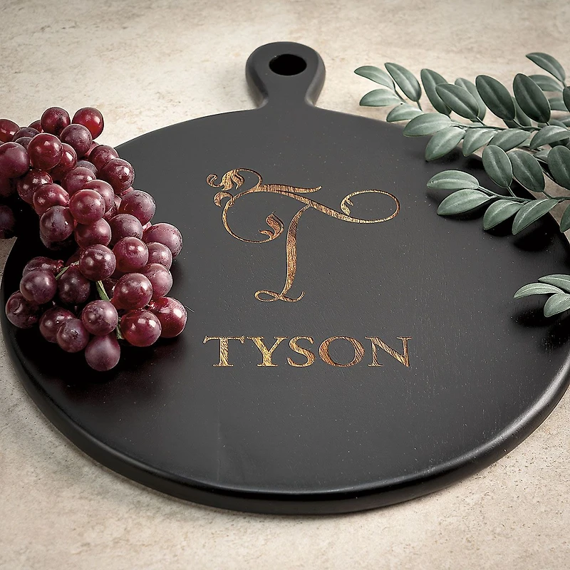 Round Black Cutting Board