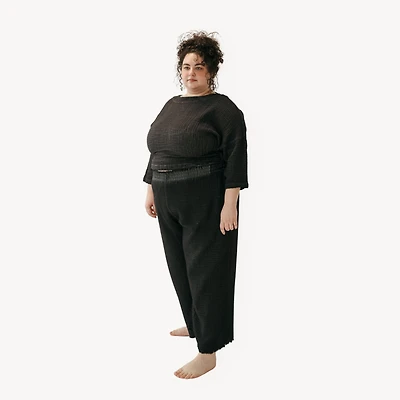 Crinkle Drawstring Palazzo Pants Plus