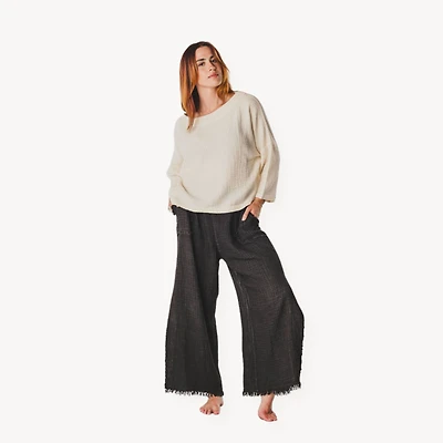 Crinkle Long Sleeve Boat Top