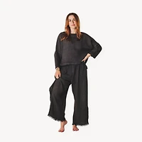 Crinkle Long Sleeve Boat Top