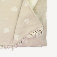 Have A Heart Fleece Lined Throw