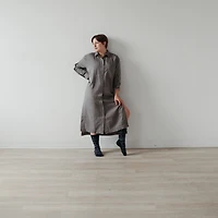 City Collection Buttoned Shirt Dress