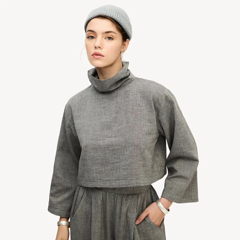 City Collection High Neck Blouse
