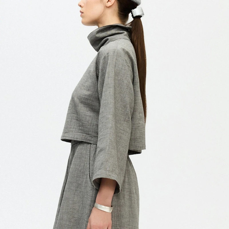 City Collection High Neck Blouse