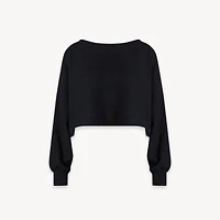 Flat Black Crop Blouse