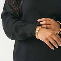 Flat Black Crop Blouse