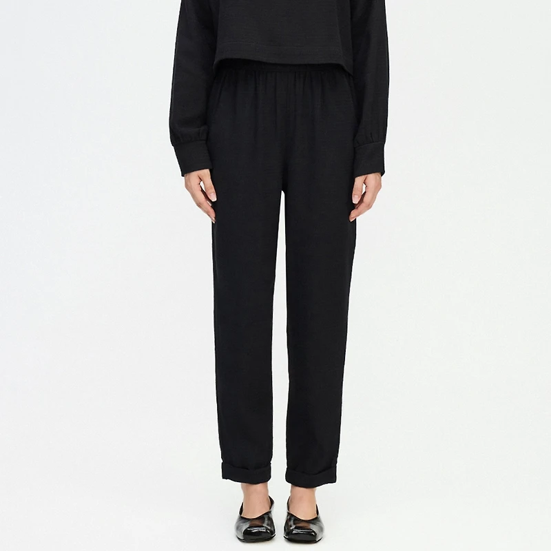 Flat Black Slouchy Pants