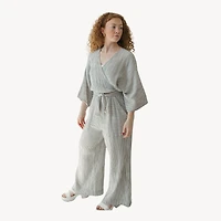 Striped Crinkle Pocketed Pant