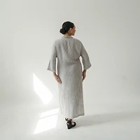 Striped Crinkle Shirt Dress