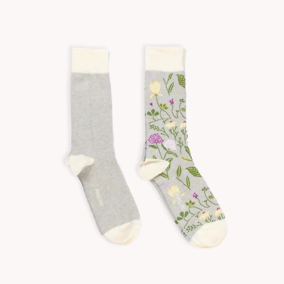 Botanical & Solid Pima Socks - Pack of 2