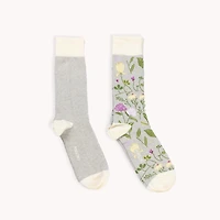 Botanical & Solid Pima Socks - Pack of 2