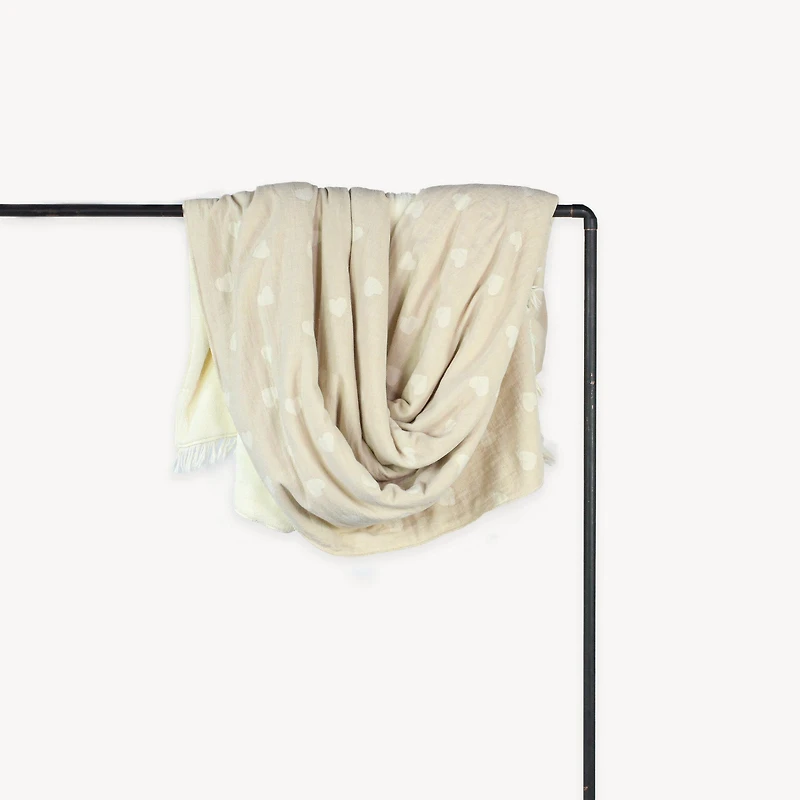 Have A Heart Fleece Lined Throw