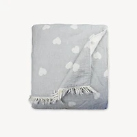 Have A Heart Fleece Lined Throw